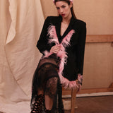 Blazer "Audrey" Nero e Rosa