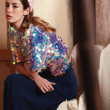 Casacca "Jess" in Paillettes con Tasche