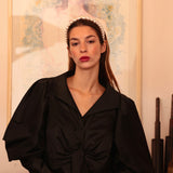 Casacca "Rose" in Taffettas Nero