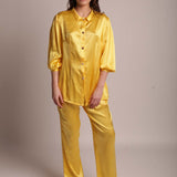 Camicia in Seta Giallo Sole