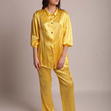 Pantalone in Seta Giallo Sole