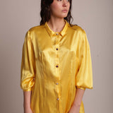 Camicia in Seta Giallo Sole