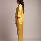 Pantalone in Seta Giallo Sole