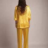 Pantalone in Seta Giallo Sole