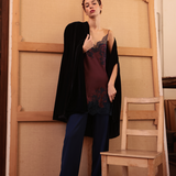 Cappa "Blair" in Velluto Blu Navy
