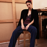 Cappa "Blair" in Velluto Blu Navy