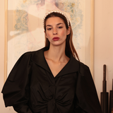 Casacca "Rose" in Taffettas Nero