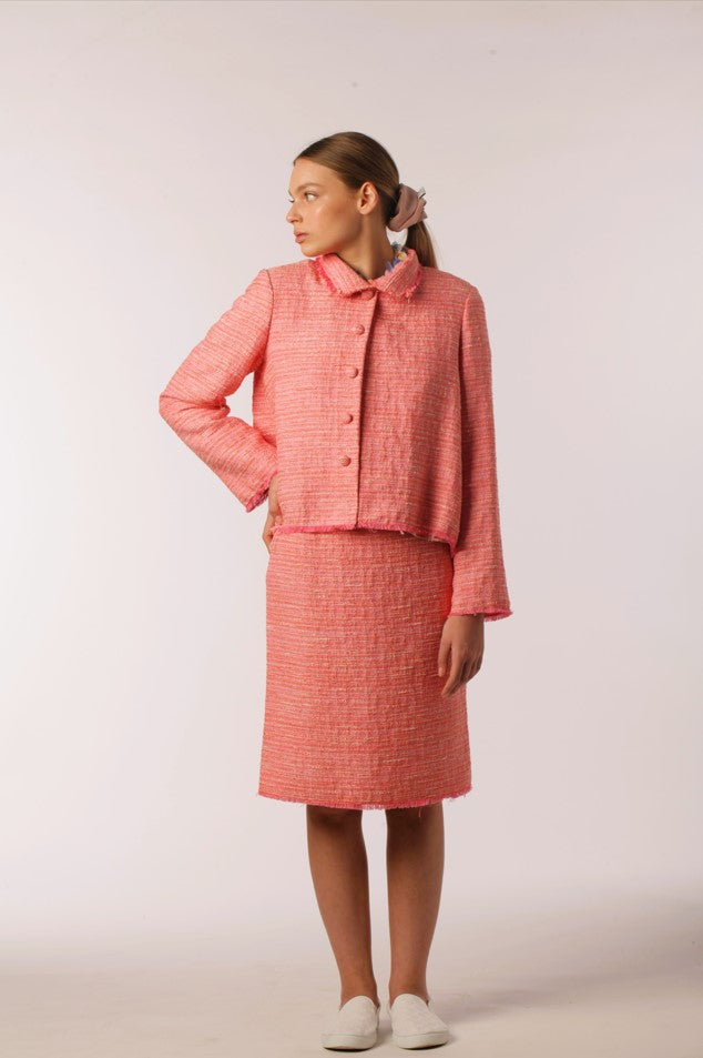 Pink Tweed Short Jacket