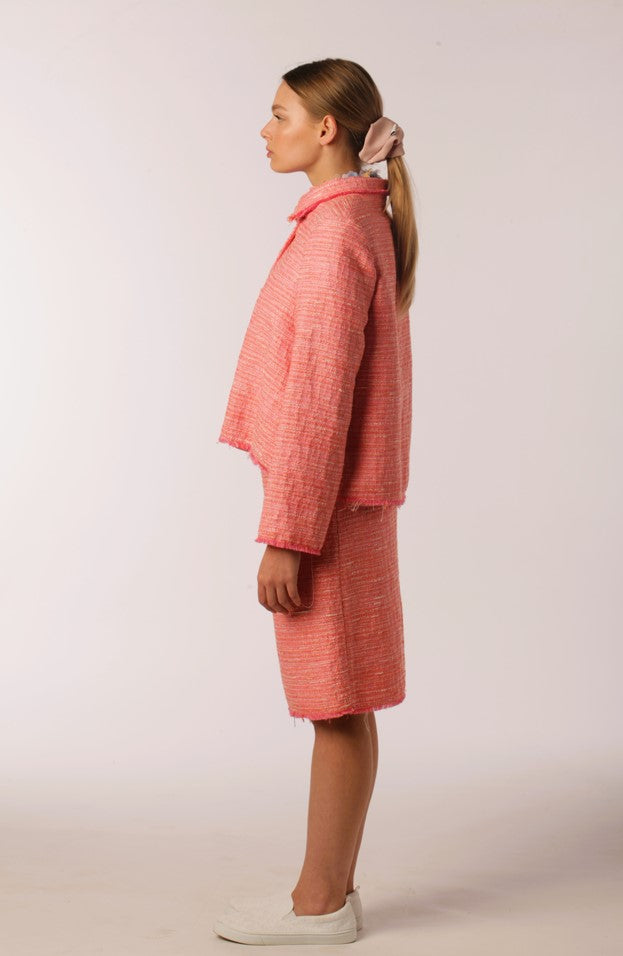 Pink Tweed Short Jacket