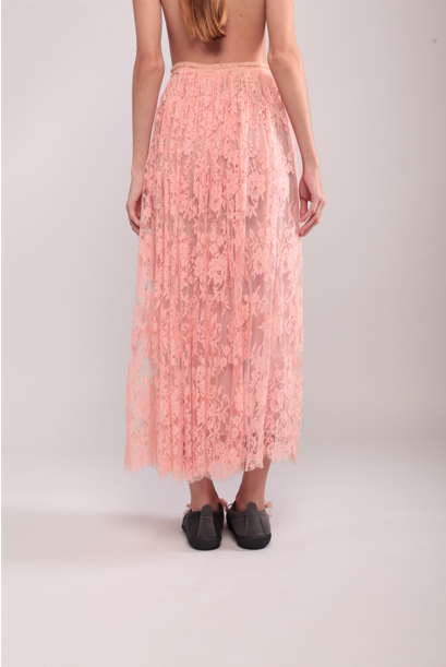 Pink chantilly lace Skirt