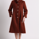 Cappotto in Mohair Tabacco