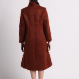 Cappotto in Mohair Tabacco