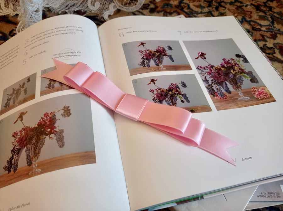 Pink Satin hairpin Bow