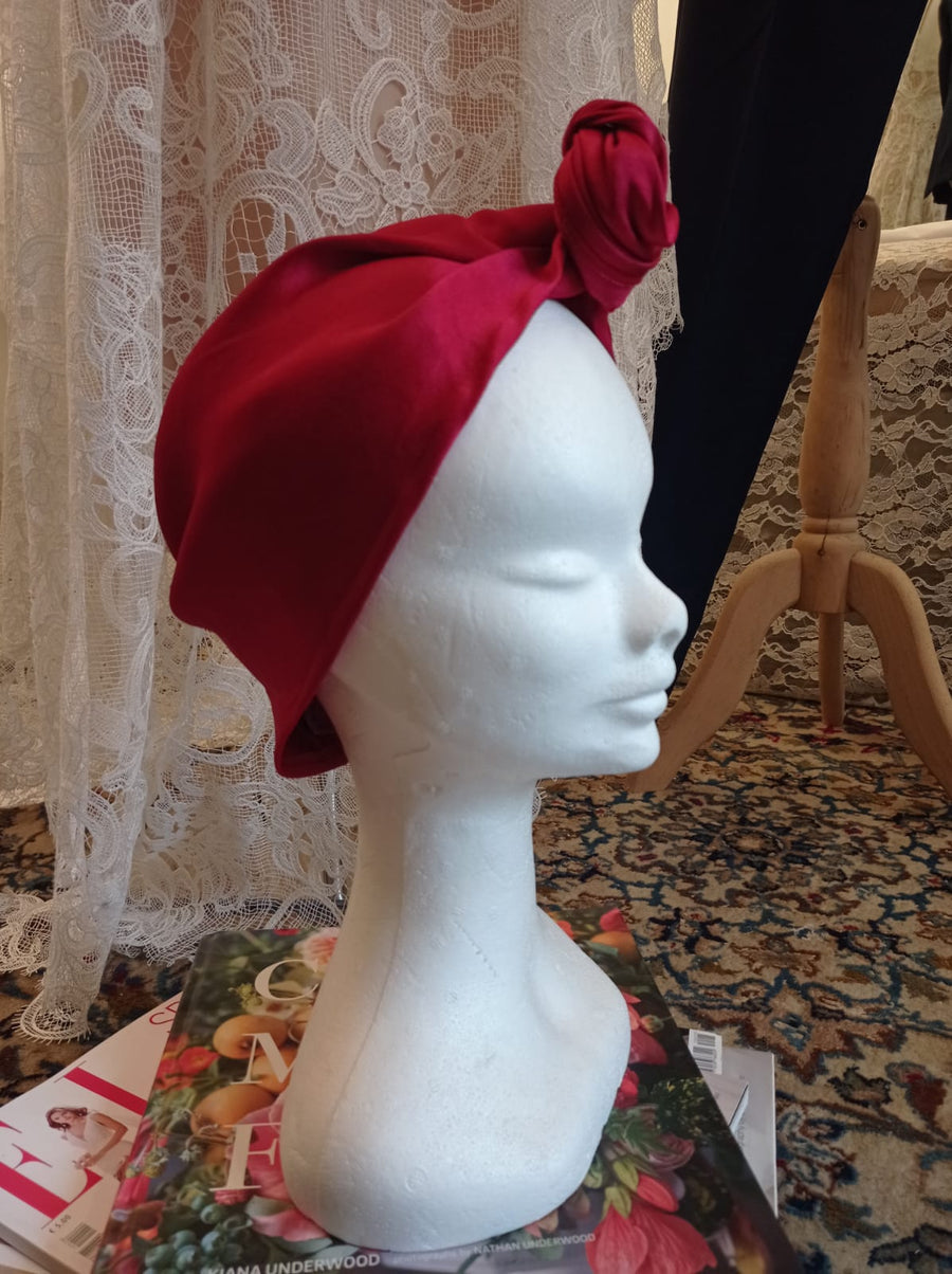 Red Mikado Turban